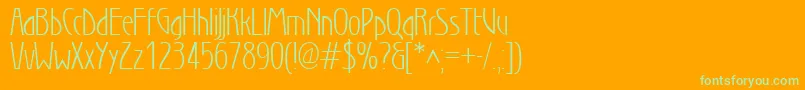 Secessionlight Font – Green Fonts on Orange Background