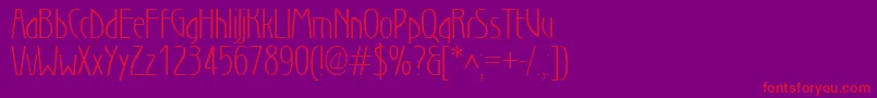 Secessionlight Font – Red Fonts on Purple Background