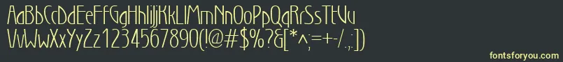Secessionlight Font – Yellow Fonts on Black Background