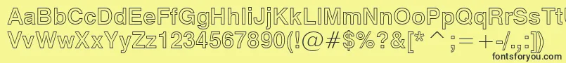 Swz721bo Font – Black Fonts on Yellow Background