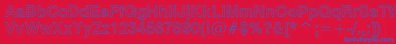 Swz721bo Font – Blue Fonts on Red Background