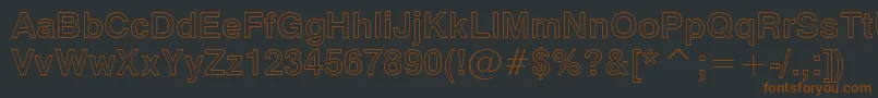 Swz721bo-fontti – ruskeat fontit mustalla taustalla