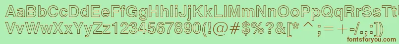 Swz721bo Font – Brown Fonts on Green Background