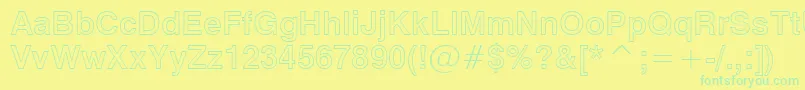 Czcionka Swz721bo – zielone czcionki na żółtym tle
