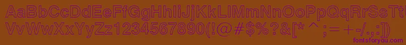 Swz721bo Font – Purple Fonts on Brown Background