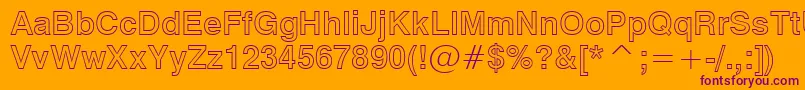Swz721bo Font – Purple Fonts on Orange Background