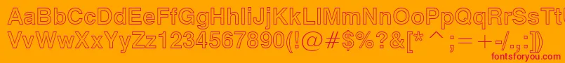 Swz721bo-Schriftart – Rote Schriften auf orangefarbenem Hintergrund