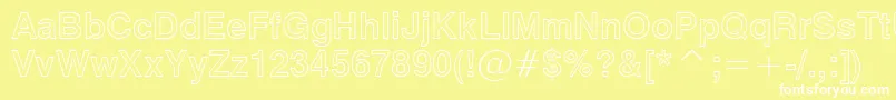 Police Swz721bo – polices blanches sur fond jaune