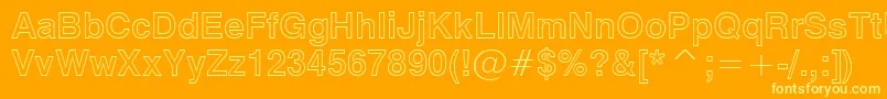 Swz721bo Font – Yellow Fonts on Orange Background