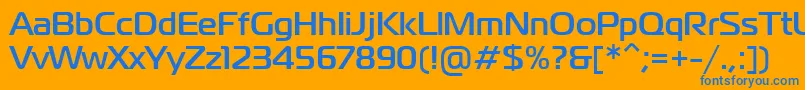 フォントMagistralttBold – オレンジの背景に青い文字