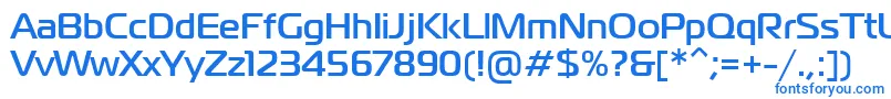 フォントMagistralttBold – 白い背景に青い文字