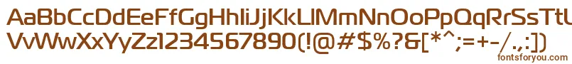 MagistralttBold-fontti – ruskeat fontit valkoisella taustalla