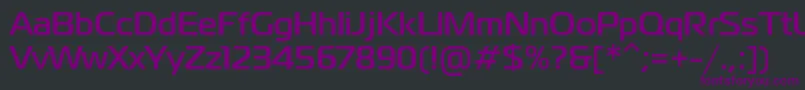 Czcionka MagistralttBold – fioletowe czcionki na czarnym tle