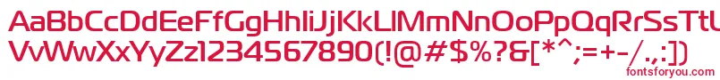 フォントMagistralttBold – 白い背景に赤い文字