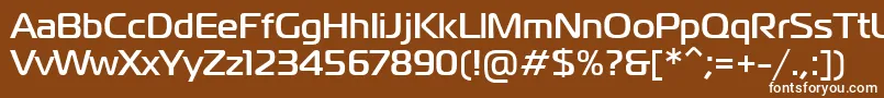 Шрифт MagistralttBold – белые шрифты на коричневом фоне