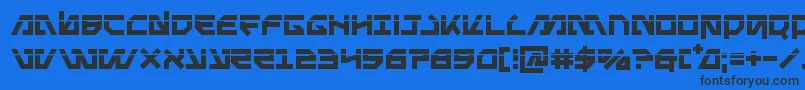 Metalstormlaser Font – Black Fonts on Blue Background