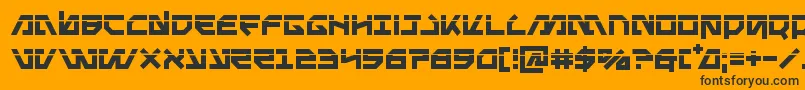 Metalstormlaser Font – Black Fonts on Orange Background