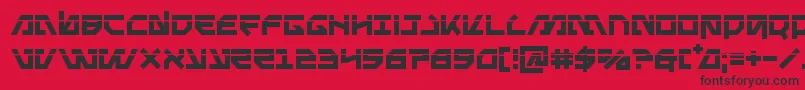 Metalstormlaser Font – Black Fonts on Red Background