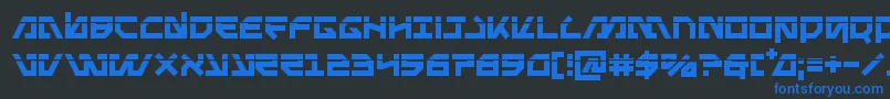 Metalstormlaser Font – Blue Fonts on Black Background