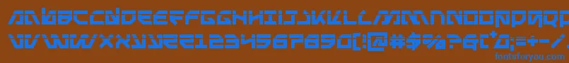 Metalstormlaser Font – Blue Fonts on Brown Background