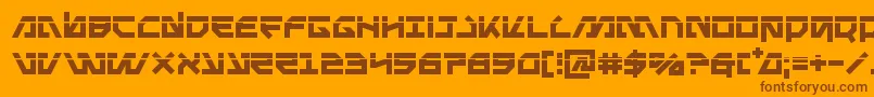 Metalstormlaser Font – Brown Fonts on Orange Background