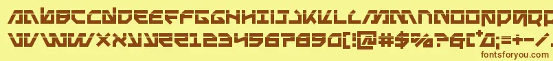 More about Metalstormlaser Font Metalstormlaser Font – Brown Fonts on Yellow Background