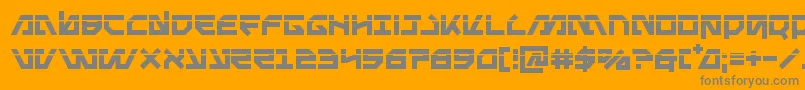 Metalstormlaser Font – Gray Fonts on Orange Background