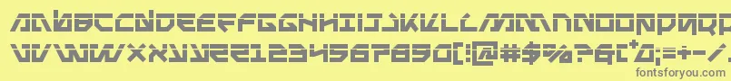 Metalstormlaser Font – Gray Fonts on Yellow Background