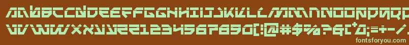 Metalstormlaser Font – Green Fonts on Brown Background