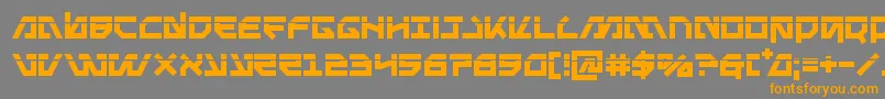Metalstormlaser Font – Orange Fonts on Gray Background