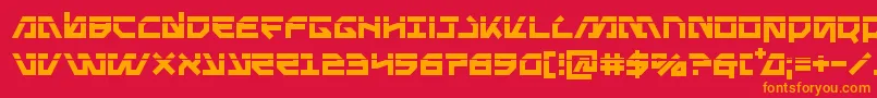 Metalstormlaser Font – Orange Fonts on Red Background