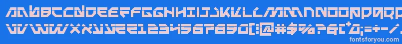 Metalstormlaser Font – Pink Fonts on Blue Background