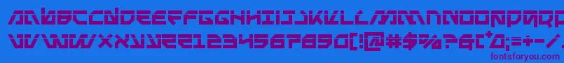 Metalstormlaser Font – Purple Fonts on Blue Background