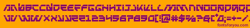 Metalstormlaser Font – Purple Fonts on Orange Background