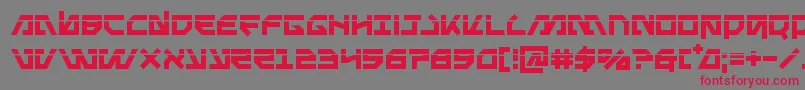 Metalstormlaser Font – Red Fonts on Gray Background