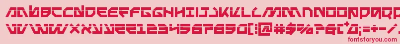 Metalstormlaser Font – Red Fonts on Pink Background