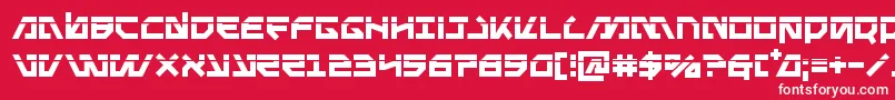 Metalstormlaser Font – White Fonts on Red Background