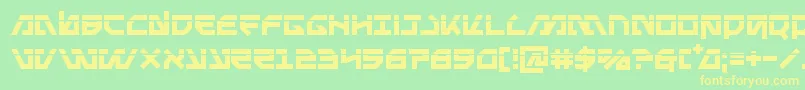 Metalstormlaser Font – Yellow Fonts on Green Background