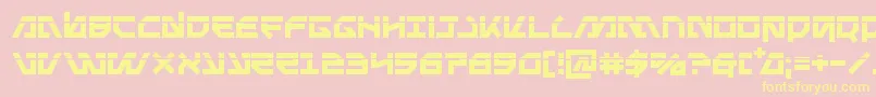 Metalstormlaser Font – Yellow Fonts on Pink Background