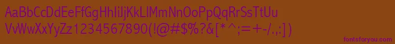Шрифт AbadiMtCondensedLight – фиолетовые шрифты на коричневом фоне