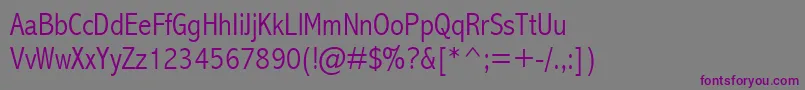 Шрифт AbadiMtCondensedLight – фиолетовые шрифты на сером фоне