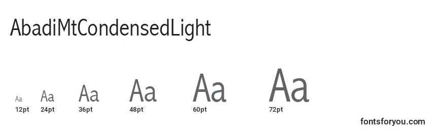 AbadiMtCondensedLight Font Sizes