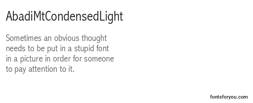 Review of the AbadiMtCondensedLight Font