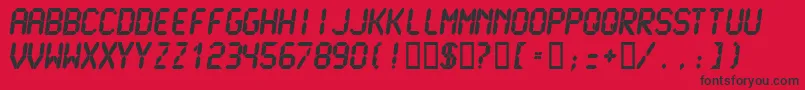 fuente Lcdmu – Fuentes Negras Sobre Fondo Rojo
