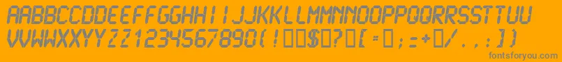 Lcdmu Font – Gray Fonts on Orange Background