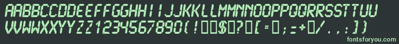 Lcdmu Font – Green Fonts on Black Background