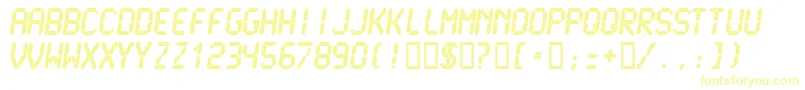 フォントLcdmu – 黄色のフォント