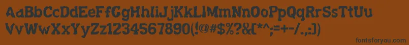 Decaying ffy Font – Black Fonts on Brown Background
