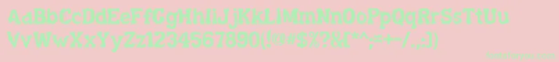 Decaying ffy Font – Green Fonts on Pink Background