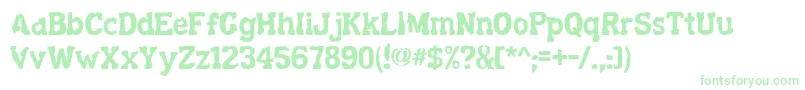 Decaying ffy Font – Green Fonts on White Background